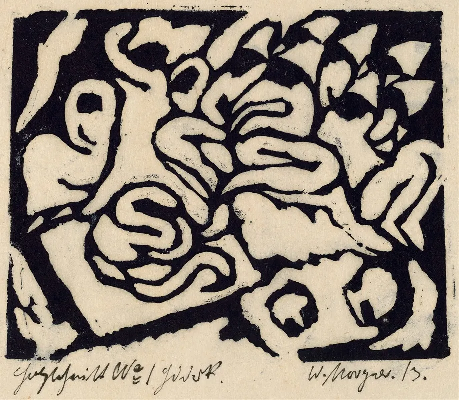 Flagellation by Wilhelm Morgner - Canvas Print