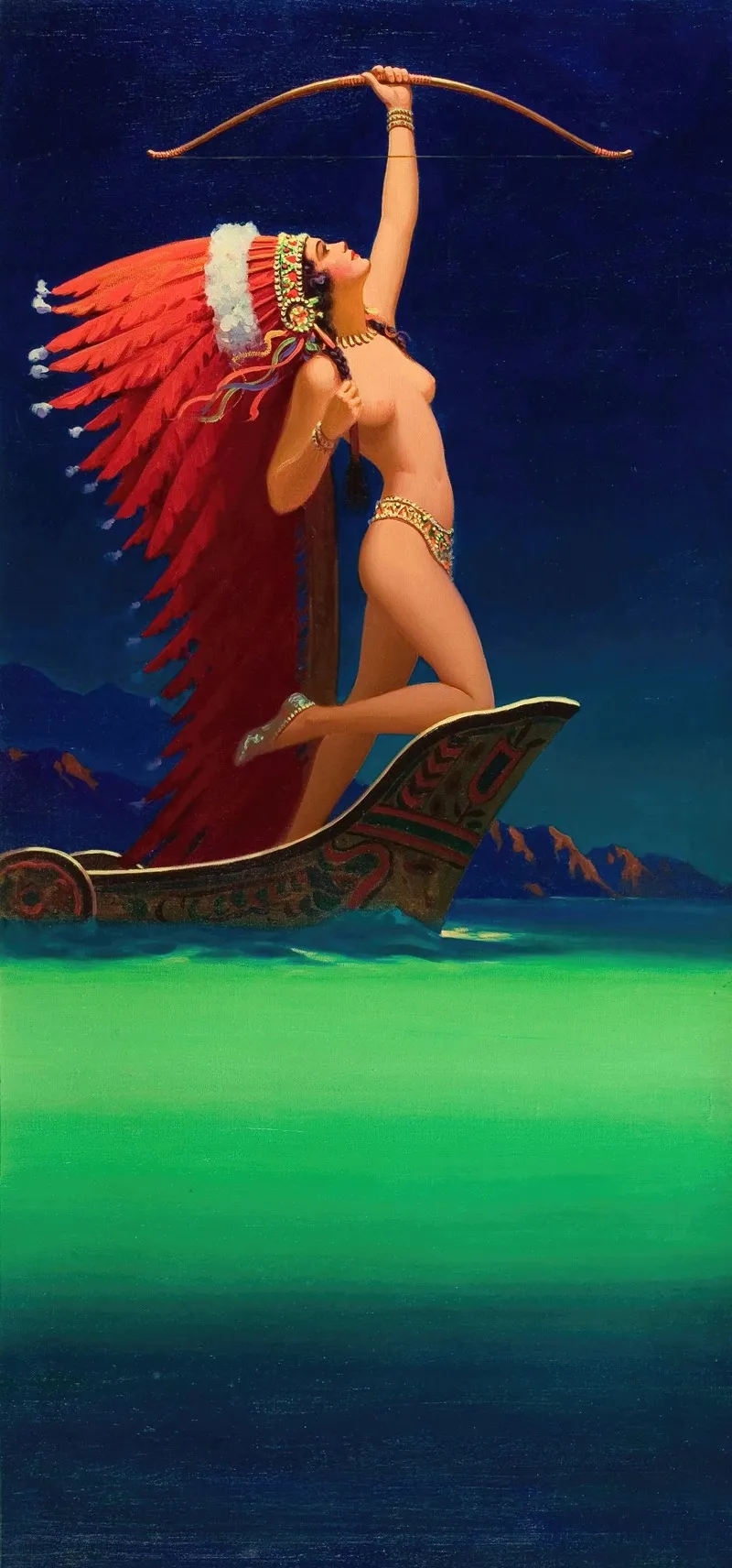 Flaming Arrow by Edward Mason Eggleston - Canvas Print