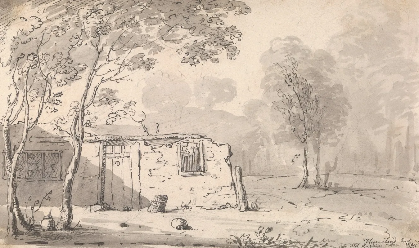 Flamstead End Old Ruskins Cottage Near Cheshunt May 1814