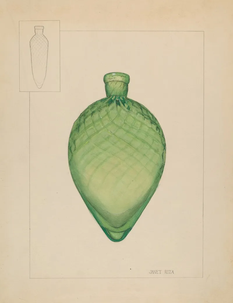 Flask 31 by Janet Riza - Canvas Print