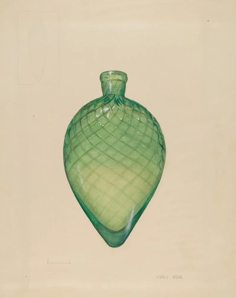 Flask 32 by Janet Riza - Canvas Print