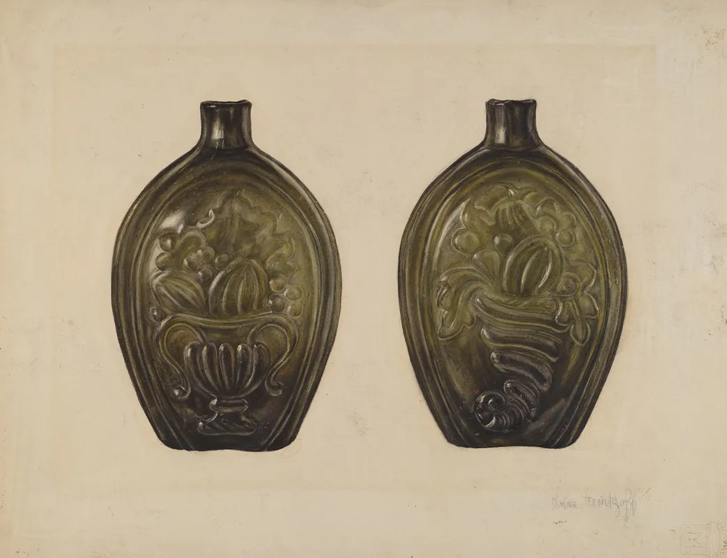 Flask 5 by Anne Nemtzoff - Canvas Print