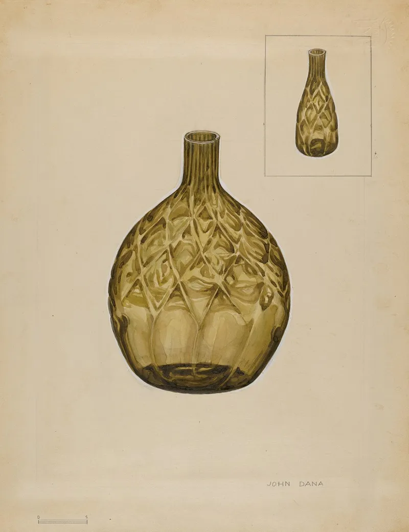 Flask Liquor by John Dana - Canvas Print