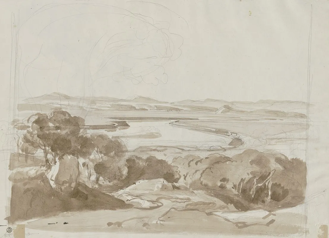 Flat Landscape 2 by Ernst Fries - Canvas Print