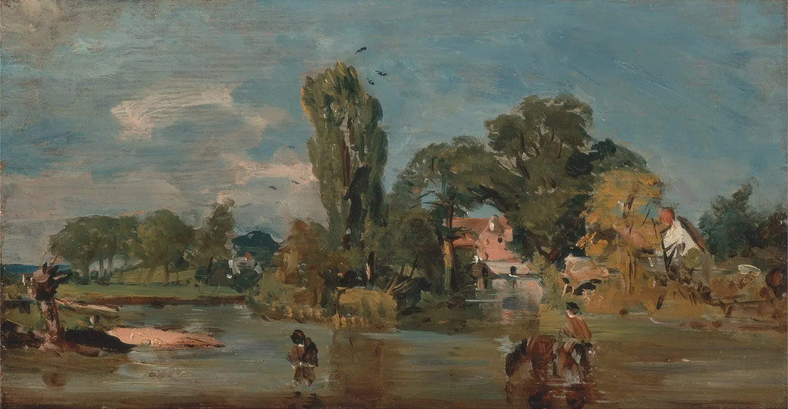 Flatford Mill by John Constable - Canvas Print