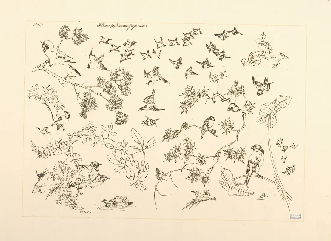 Fleurs Et Oiseaux Japonais