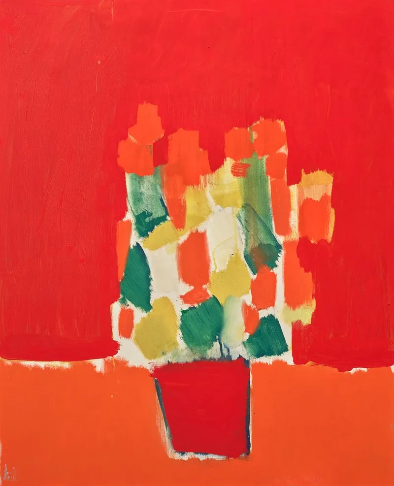 Fleurs Rouges by Nicolas De Staël - Canvas Print