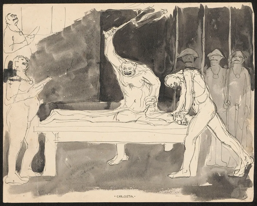 Flogging by Jan Rembowski - Canvas Print