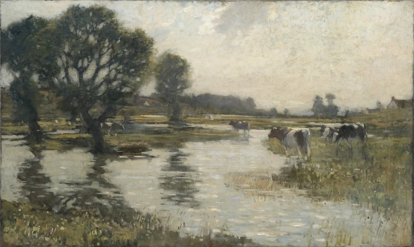 Flooded Meadows by Bertram Priestman - Canvas Print