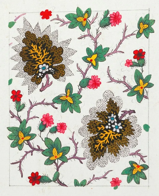 Floral Design For Printed Textile Pl I