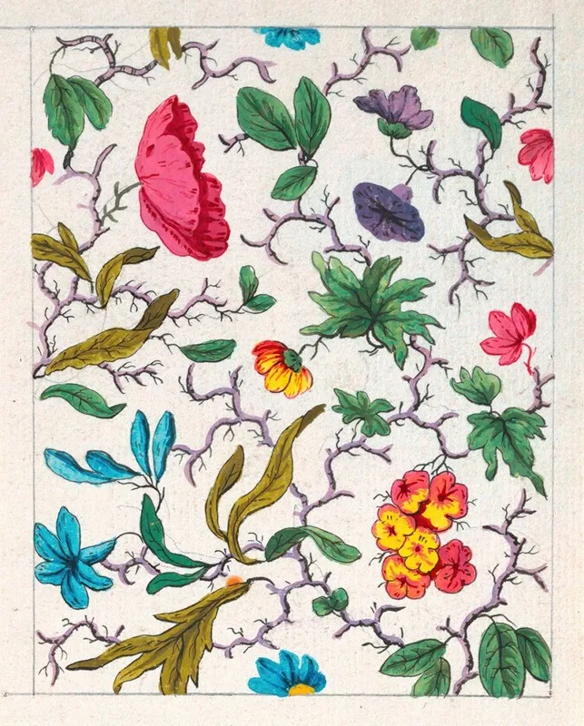Floral Design For Printed Textile Pl V