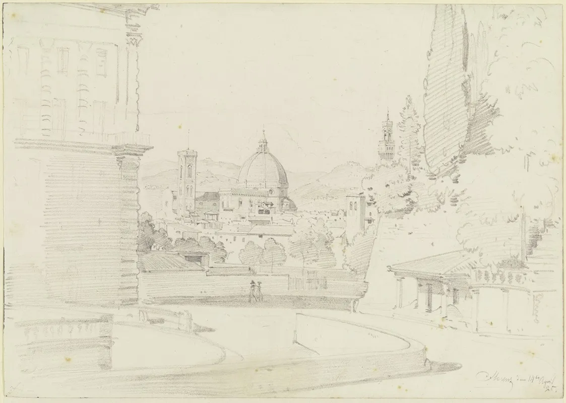 Florenz Vom Giardino Di Boboli Aus Gesehen by Ernst Fries - Canvas Print