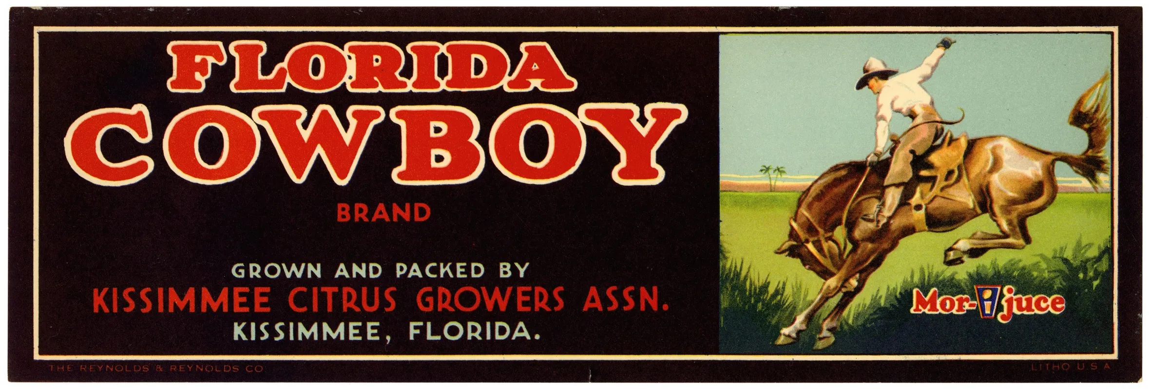 Florida Cowboy Brand Citrus Label