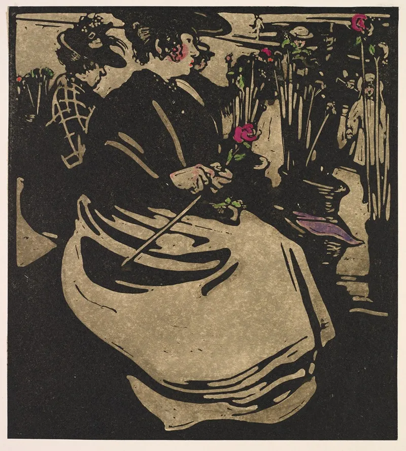 Flower Girl 4 by William Nicholson - Canvas Print