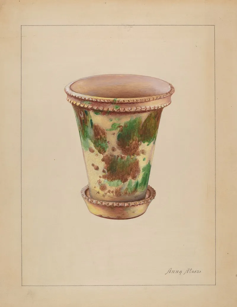 Flower Pot 2 by Anna Aloisi - Canvas Print