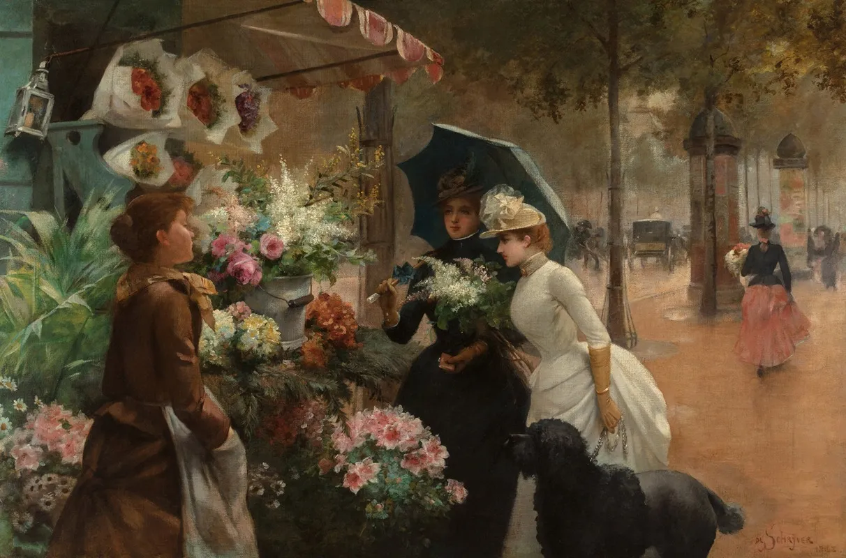 Flower Seller Rainy Day