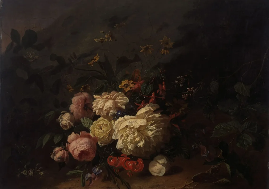 Flowers 50 by Henri Robbe - Canvas Print