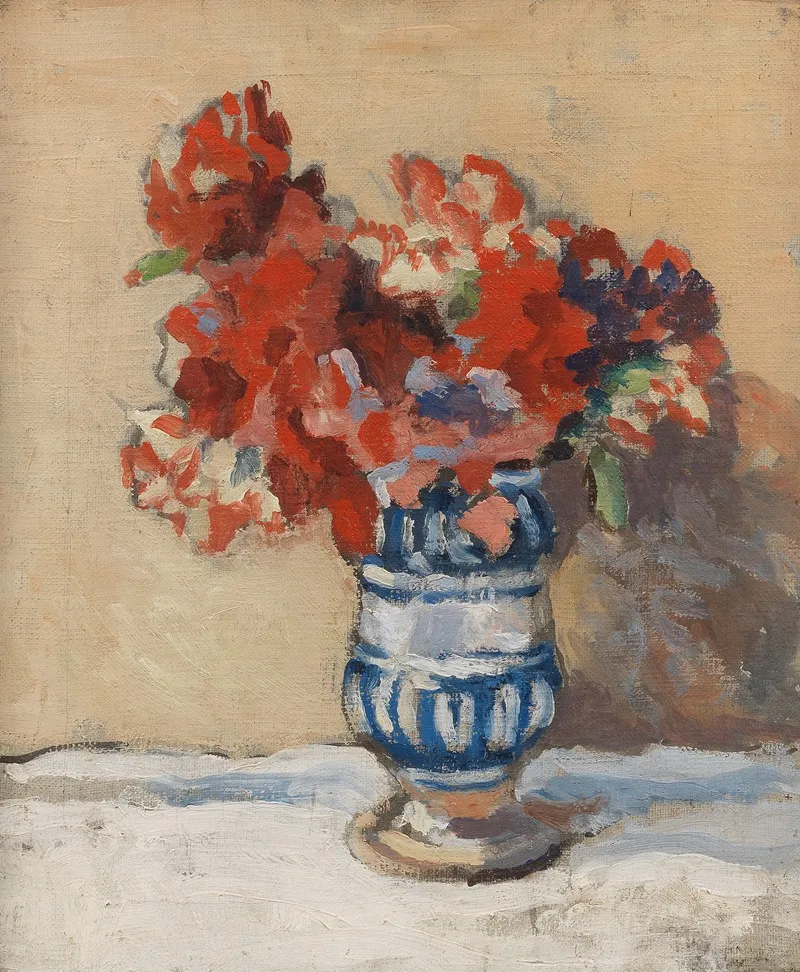 Flowers In A Blue Vase 4