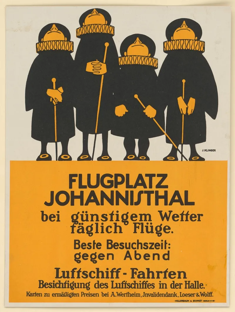 Flugplatz Johannisthal by Julius Klinger - Canvas Print