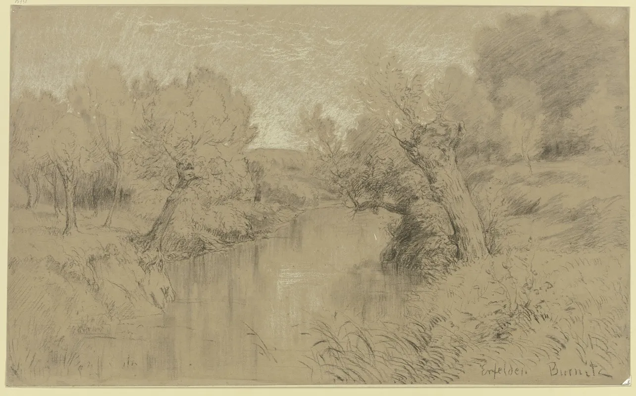 Fluslandschaft Bei Erfelden by Peter Burnitz - Canvas Print