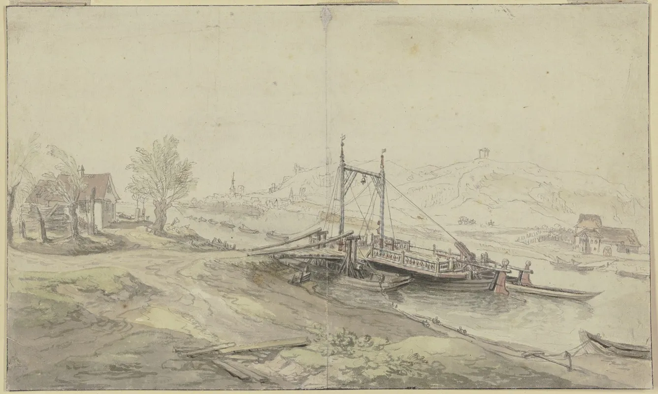 Flussfahre Zu Beiden Seiten Des Flusses Hauser