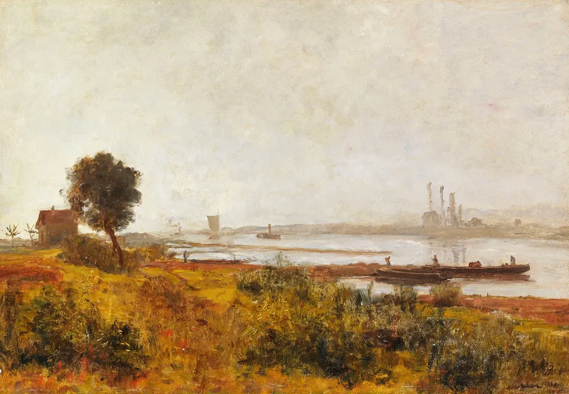 Flusslandschaft In Mecklenburg by Paul Baum - Canvas Print