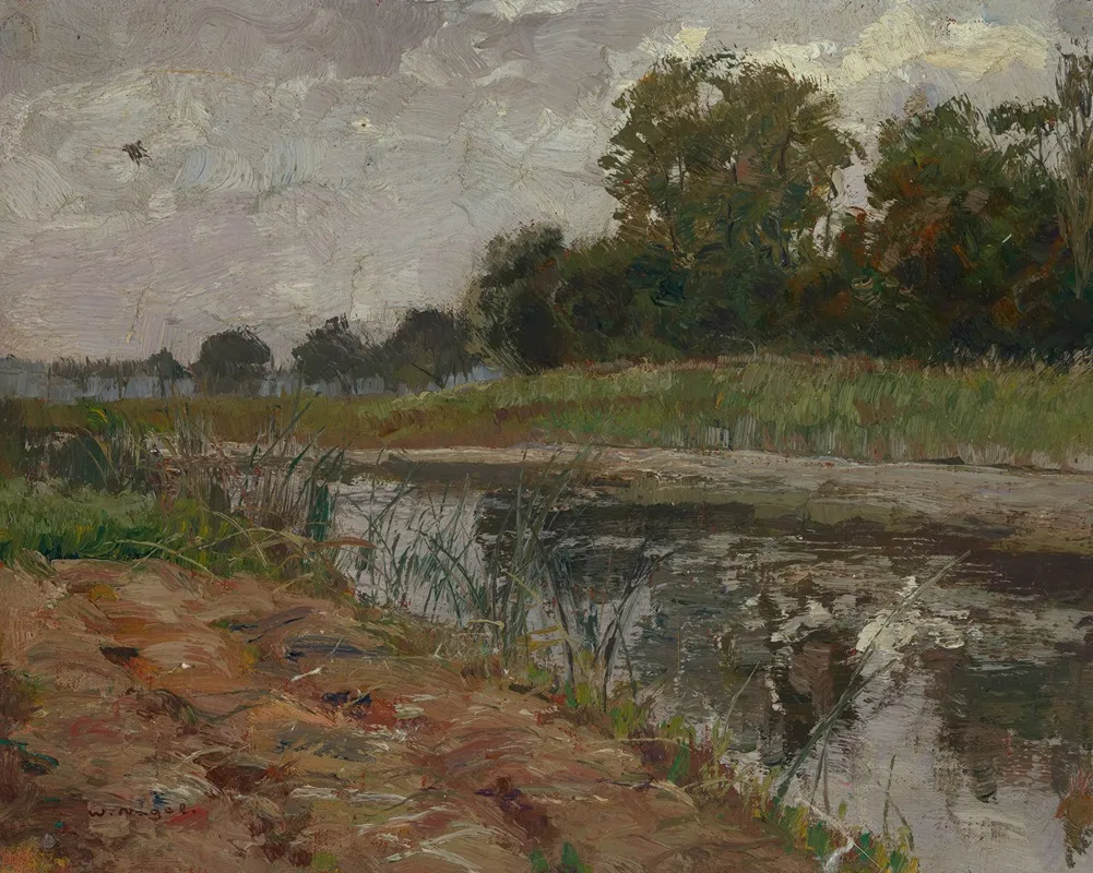 Flussufer 2 by Wilhelm Nagel - Canvas Print