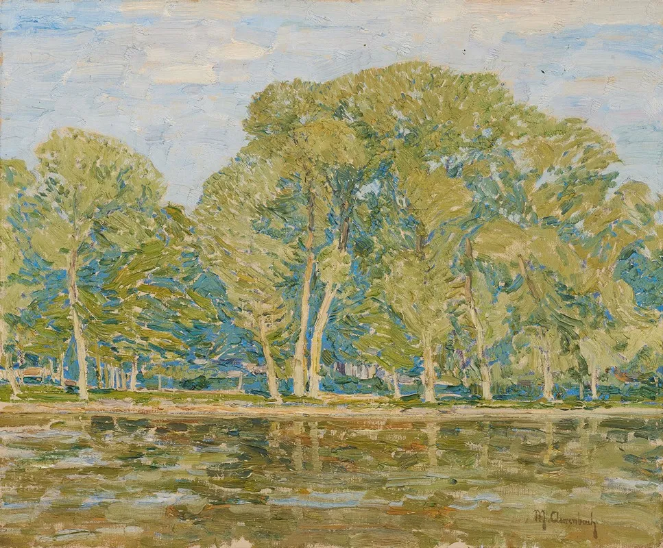 Flussufer 3 by Max Clarenbach - Canvas Print