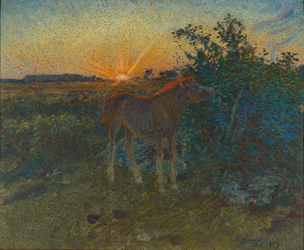 Foal by Nils Kreuger - Canvas Print