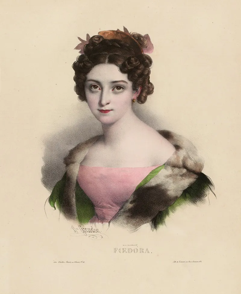 Foedora by Pierre Louis Henri Grévedon - Canvas Print