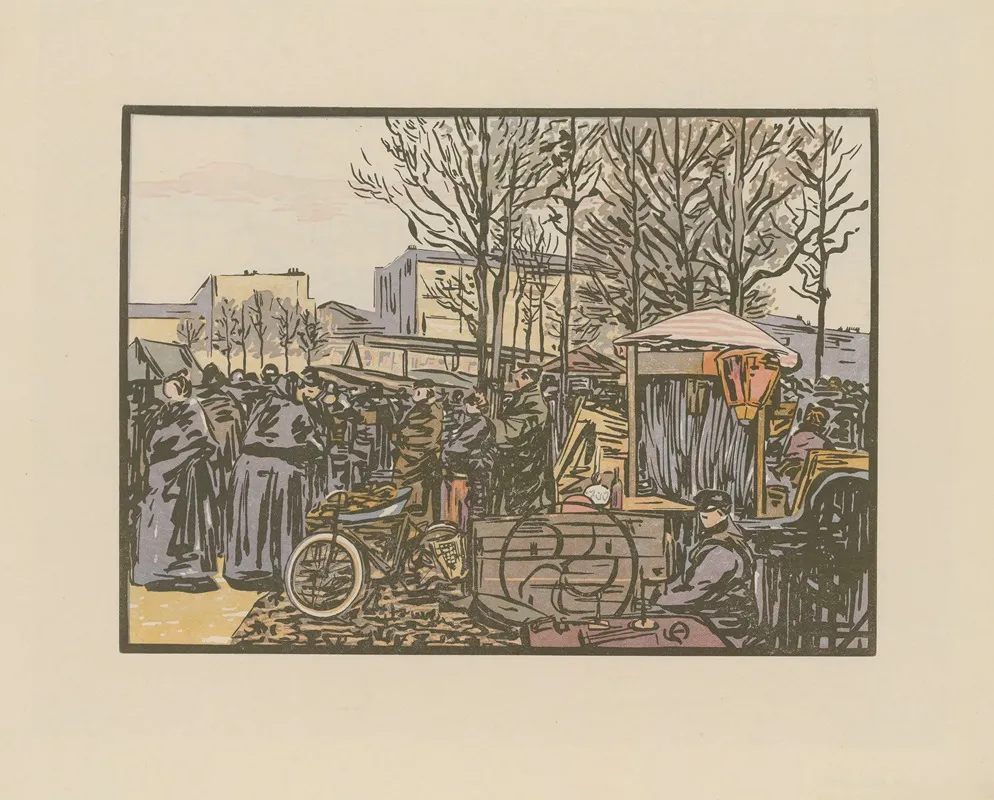 Foire A La Ferraille Paris 2 by Amédée Joyau - Canvas Print