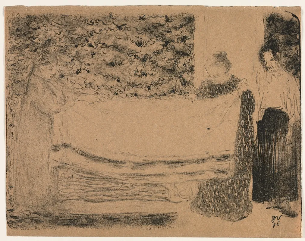 Folding The Linen by Édouard Vuillard - Canvas Print