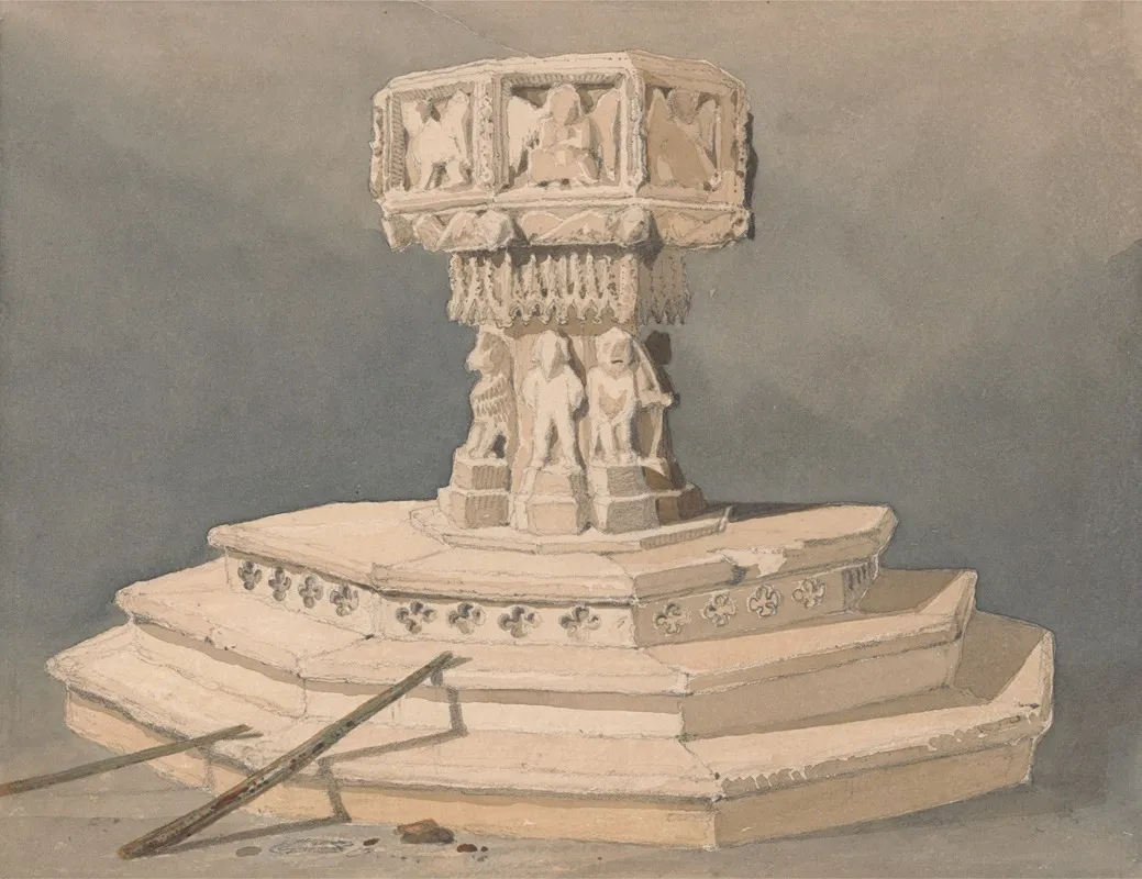 Font At Happisburgh Church Norfolk