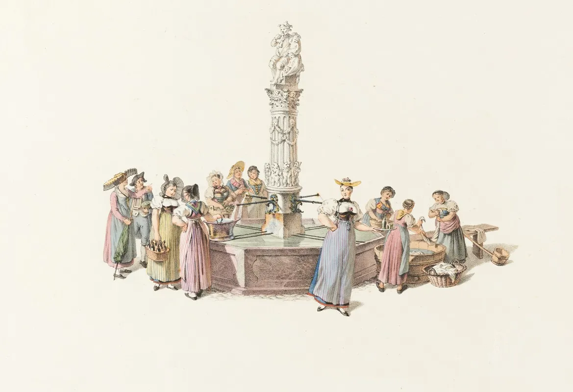 Fontaine Sur La Place Du Grand Grenie A Berne
