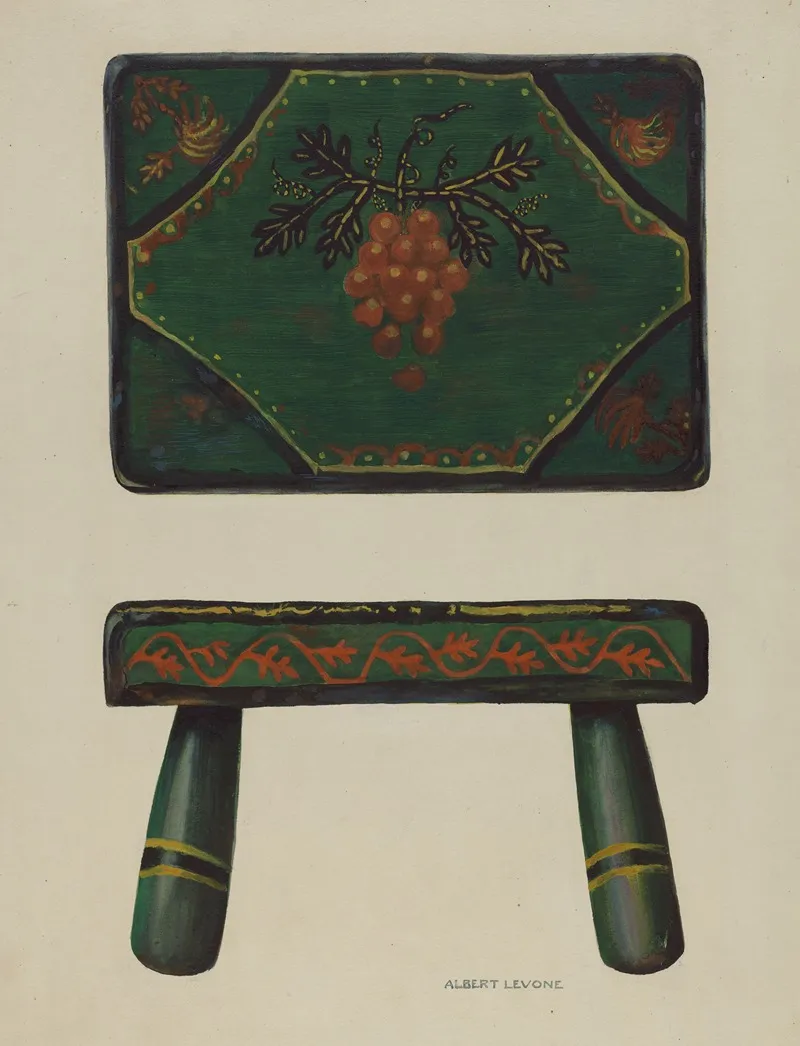 Footstool 2 by Albert Levone - Canvas Print