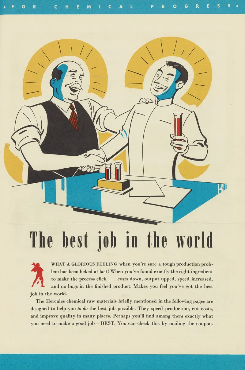 For Chemical Progress The Best Job In The World by Hercules Incorporated - Canvas Print
