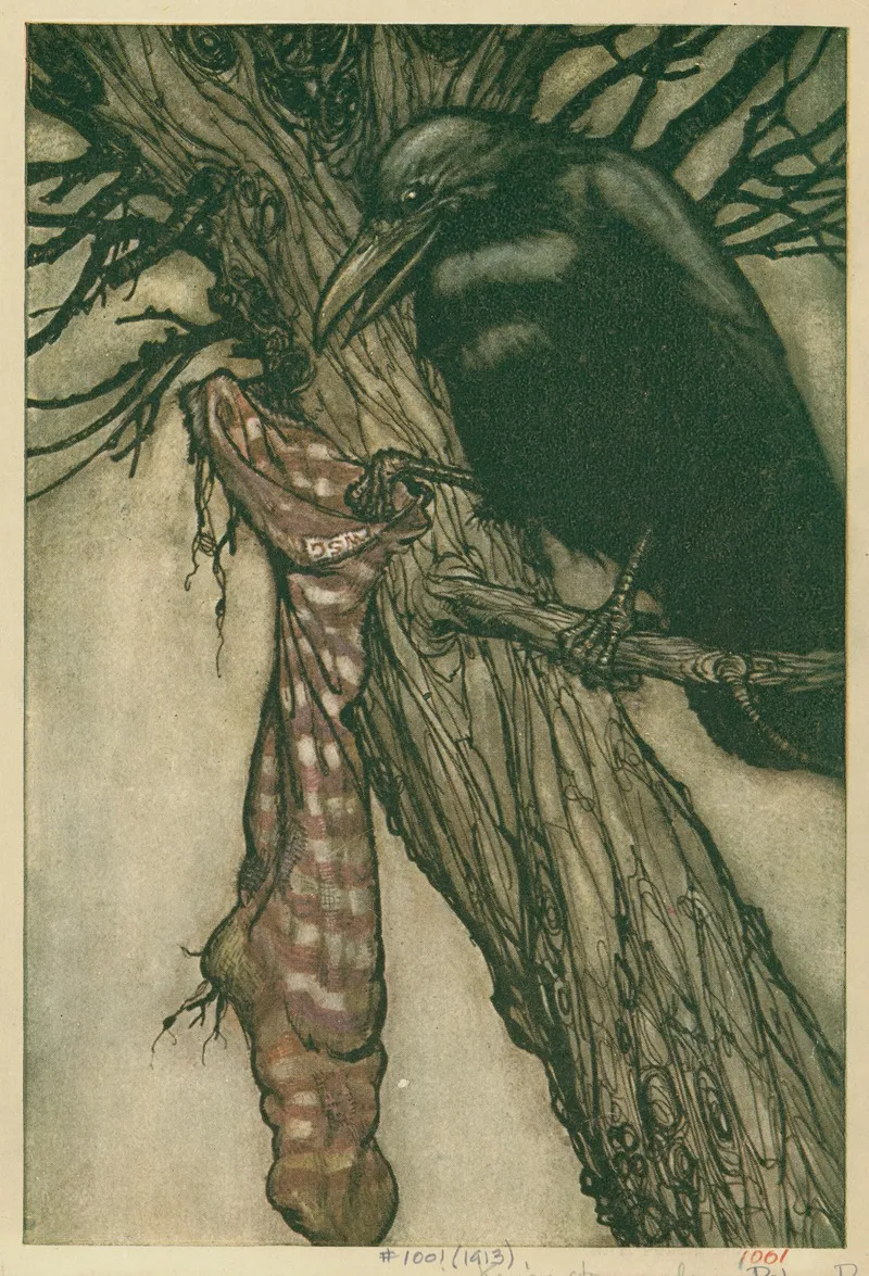 For Years He Had Been Quietly Filling His Stocking by Arthur Rackham - Canvas Print