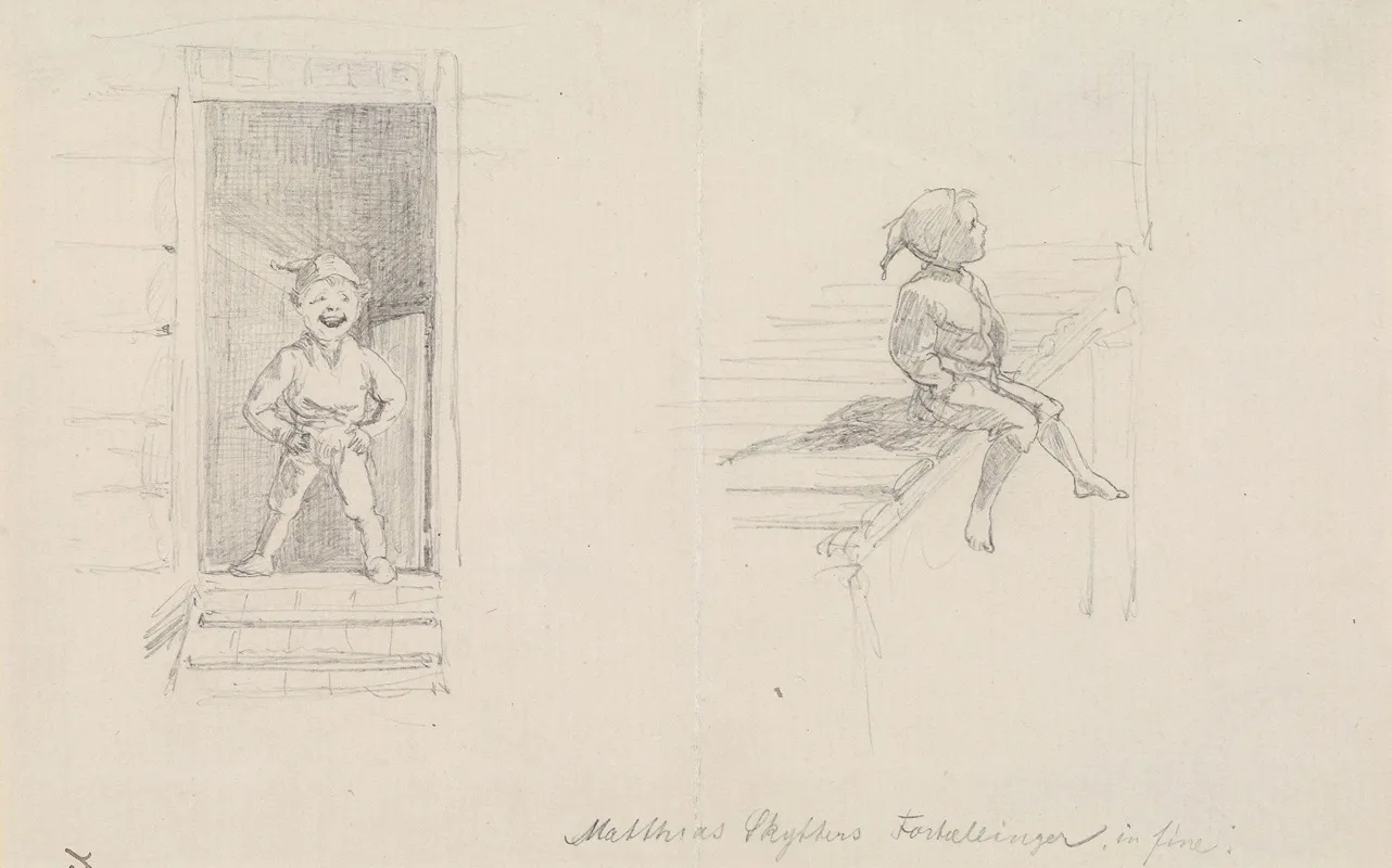 Forarbeid Til Illustrasjon Til Matthias Skytters Historier I P Chr Asbjornsen Norske Folke Og Huldre Eventyr Kjobenhavn 1879