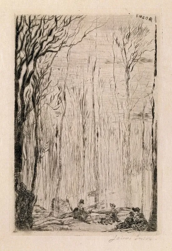 Forest At Groenendael by James Ensor - Canvas Print