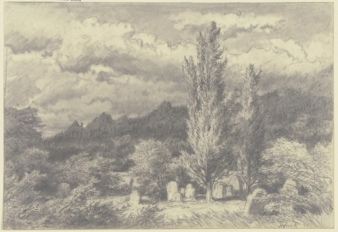 Forest Cemetery by Heinrich Funk - Canvas Print