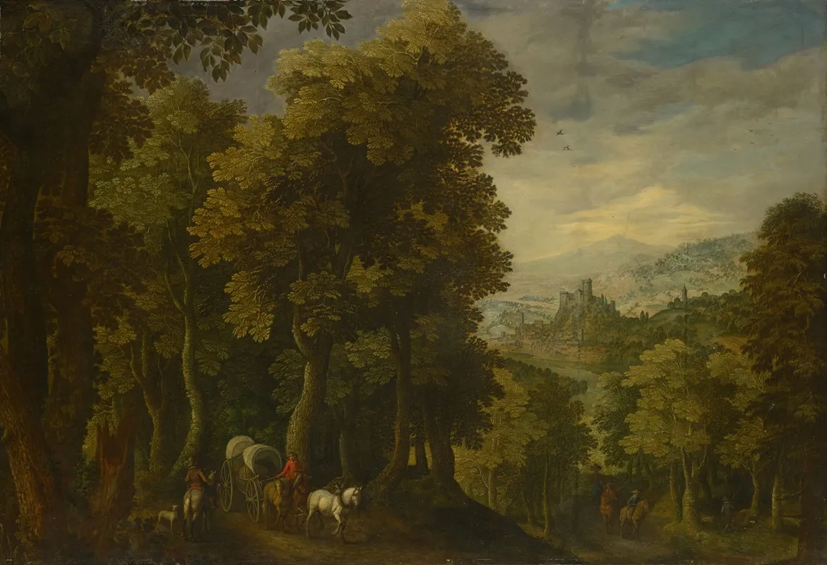 Forest Landscape With Coach