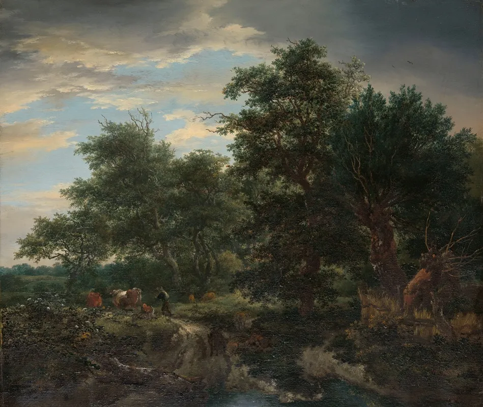 Forest Scene 10 by Jacob van Ruisdael - Canvas Print