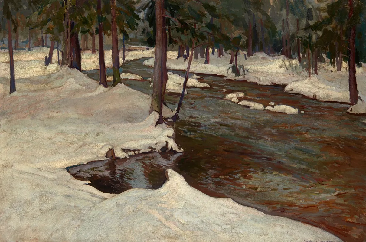 Forest Stream 4 by Stefan Filipkiewicz - Canvas Print