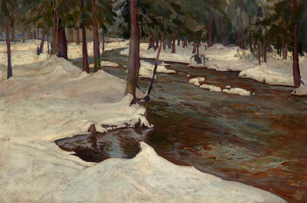 Forest Stream 7 by Stefan Filipkiewicz - Canvas Print