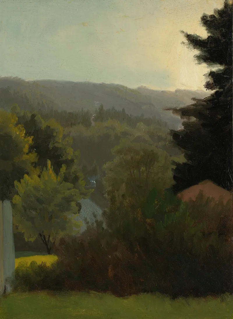 Forested Hills by Albert Bierstadt - Canvas Print