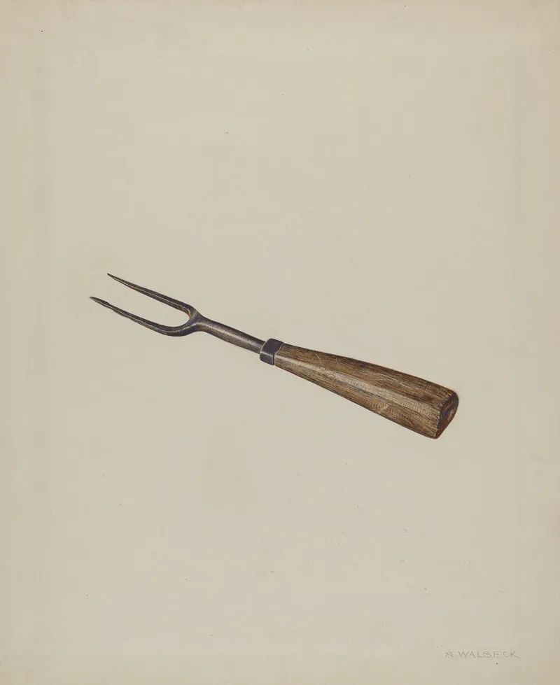 Fork by Alfred Walbeck - Canvas Print