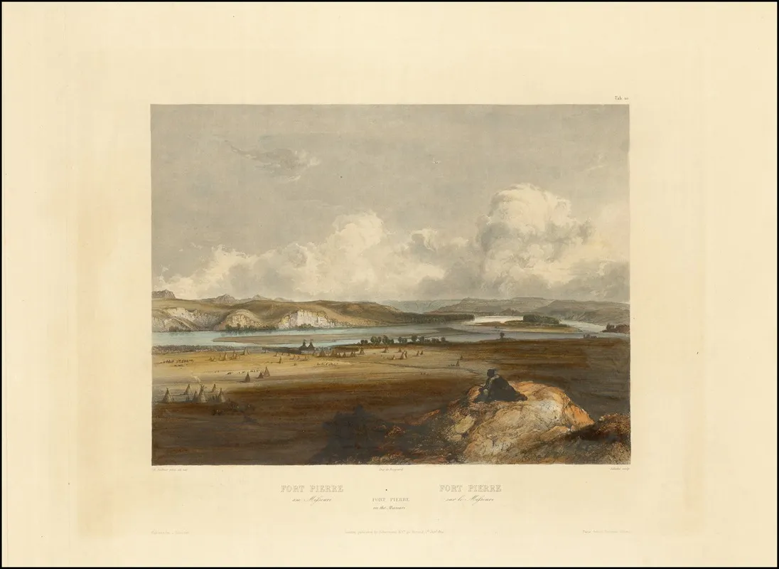 Fort Pierre On The Missouri by Karl Bodmer - Canvas Print