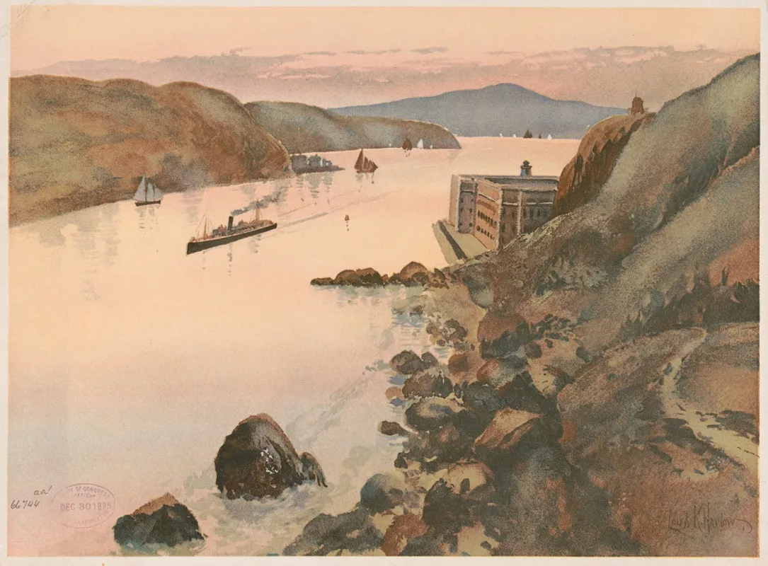 Fortifications And Golden Gate by Louis Kinney Harlow - Canvas Print