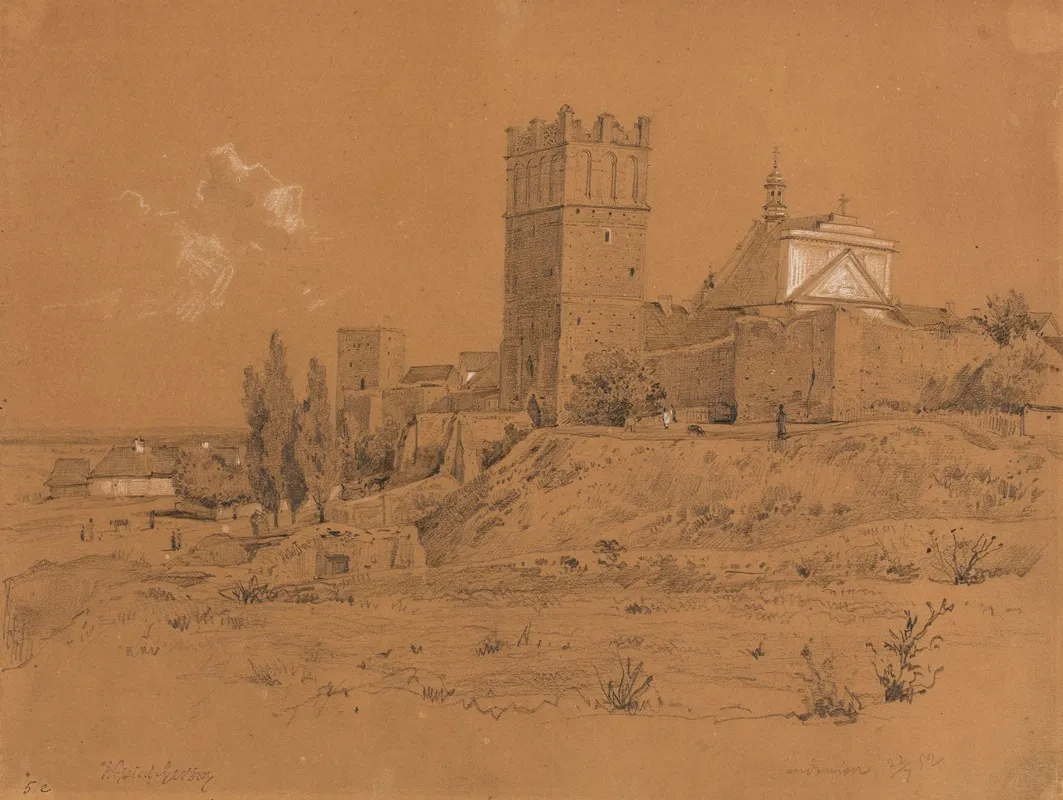 Fortified Wall With Opatowska Gate In Sandomierz