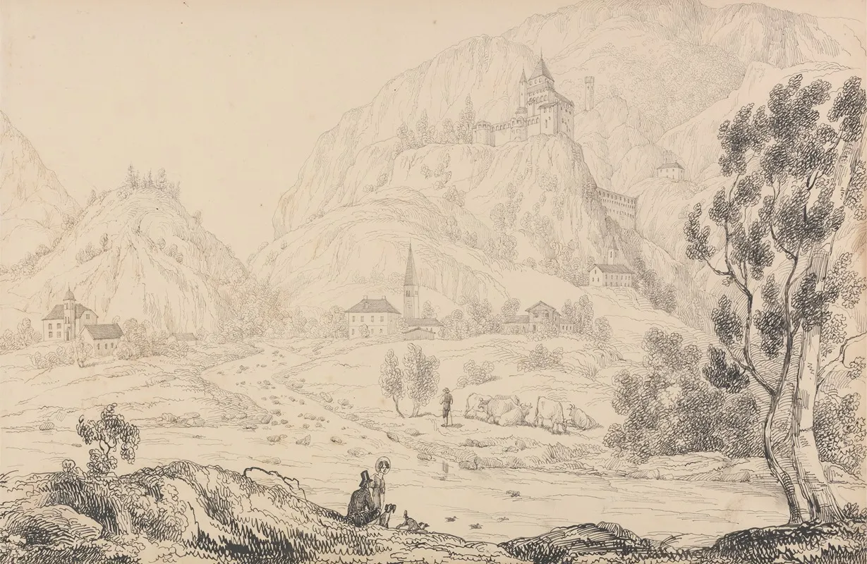 Fortress Of Trostburg Near The Town Of Kollman Tyrol